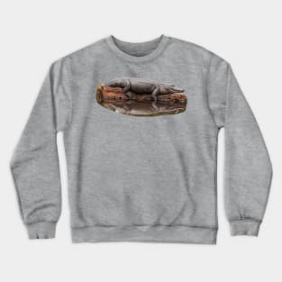 Alligator Resting on a log Crewneck Sweatshirt